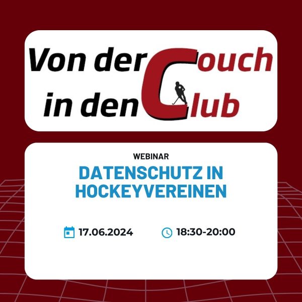 Von der Couch in den Club - Datenschutz in Hockeyvereinen