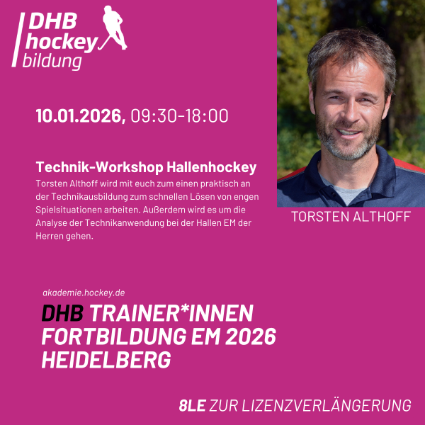 DHB Fortbildung - Technik+Taktik Workshop Hallenhockey – Bild 3